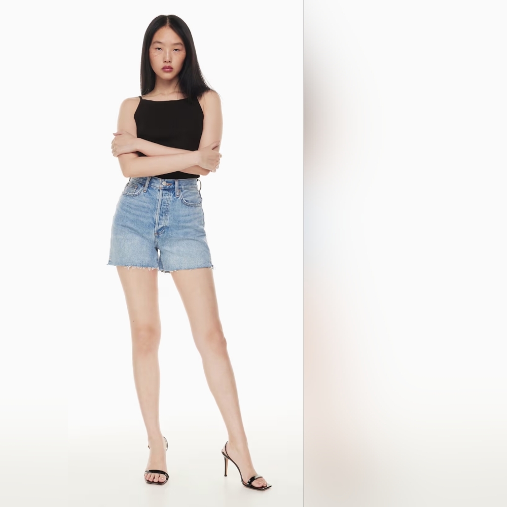 Denim Forum Yoko Mid Thigh Jean Short Aritzia
